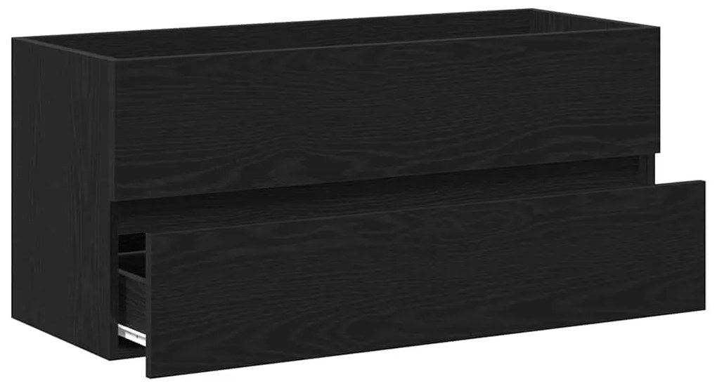 vidaXL Ντουλάπι Νιπτήρα Μαύρη Δρυς 100x38,5x45 εκ. Μοριοσανίδα
