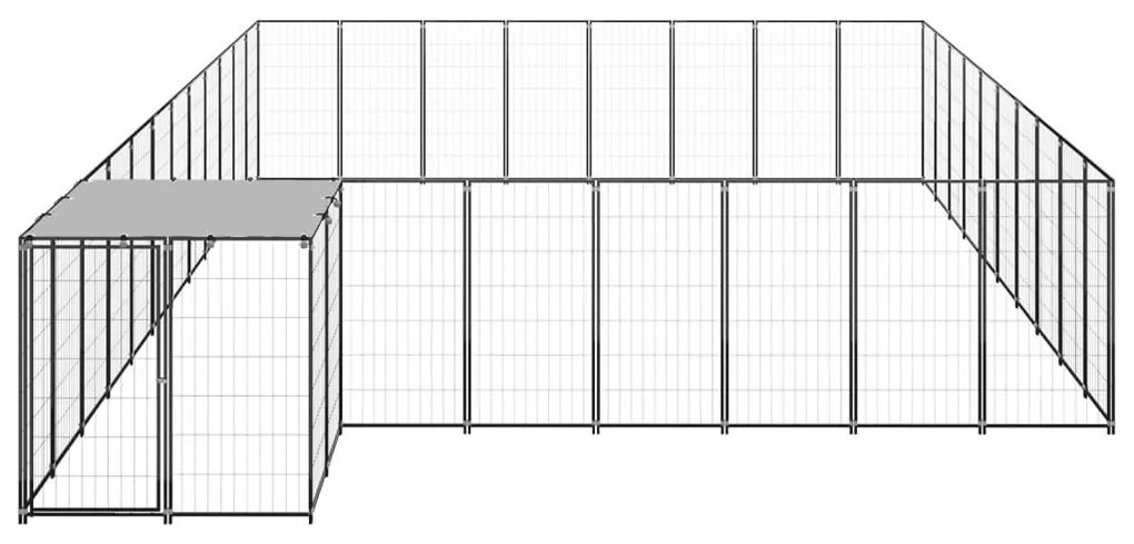 Σπιτάκι Σκύλου Μαύρο 25,41 μ² Ατσάλινο - Μαύρο