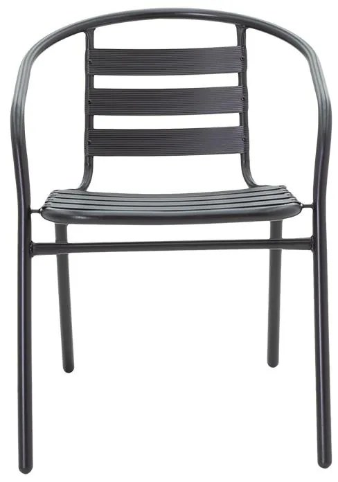 Καρέκλα - Πολυθρόνα Tade στοιβαζόμενη μέταλλο μαύρο 54x58x73 εκ. 54x58x73 εκ.