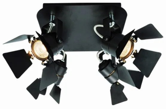 Σποτ Φωτιστικό Οροφής Μέταλλο MYSTIK 77-2211 Homelighting-77-2211-Μαύρο 77-2211