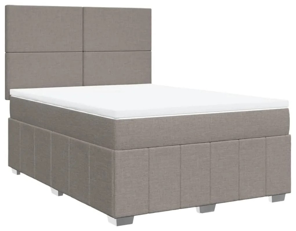 ΚΡΕΒΑΤΙ BOXSPRING ΜΕ ΣΤΡΩΜΑ TAUPE 160X200 ΕΚ. ΥΦΑΣΜΑΤΙΝΟ 3291716