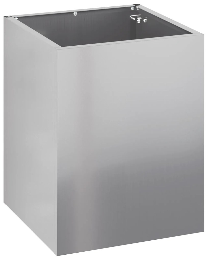vidaXL Γλάστρα Κήπου Ασημί 50 x 32 x 40 εκ Γαλβανισμένος χάλυβας