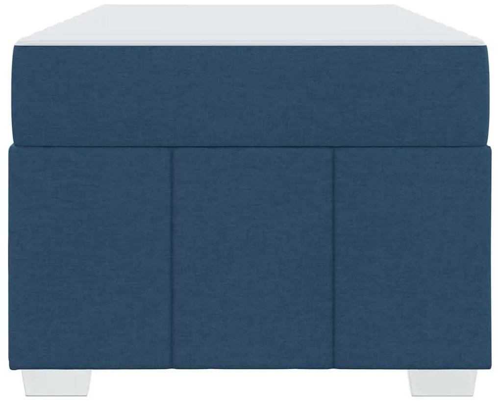 vidaXL Σκελετός Κρεβατιού με στρώμα Μπλε 100 x 200 cm ύφασμα