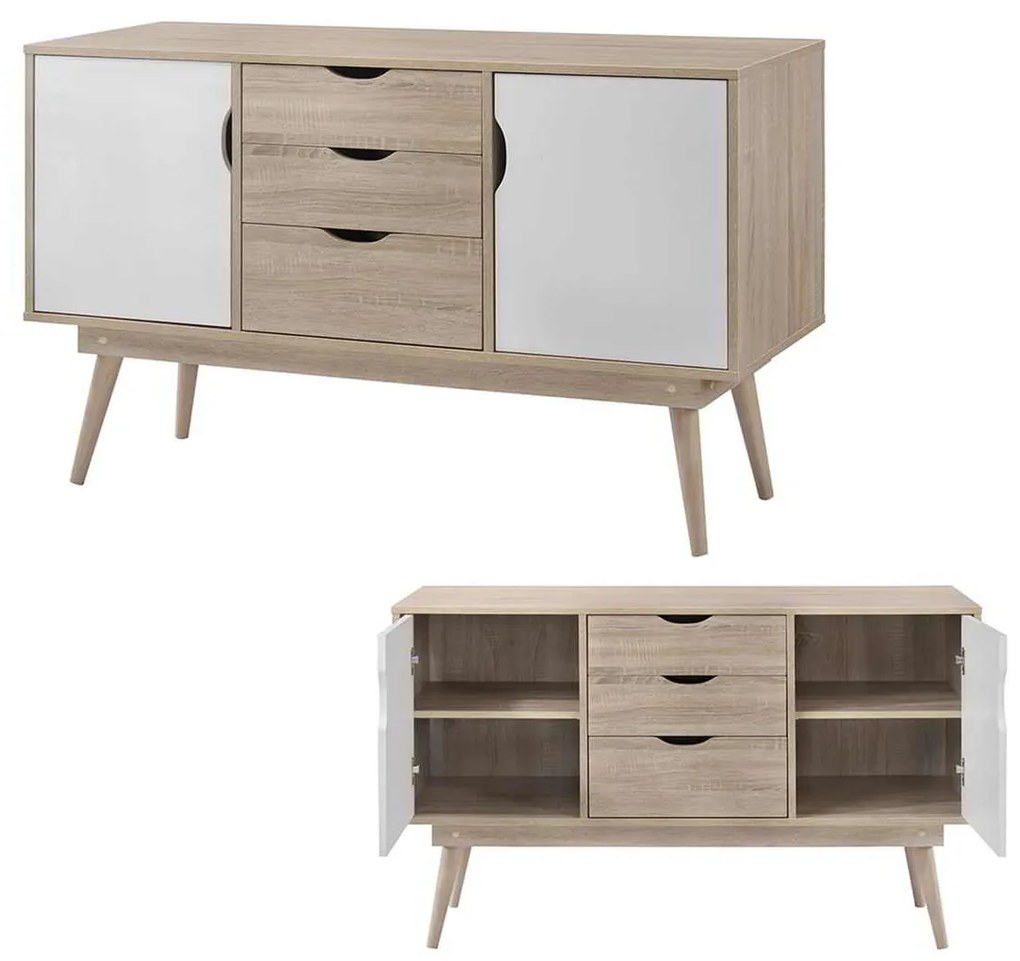 Μπουφές ALIDA 120x45x77 Sonoma/Άσπρο