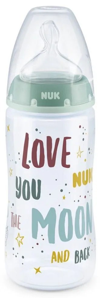 Μπιμπερό First Choise Plus Family Love 10216005 300ml Temperature Control Green Nuk 300ml Σιλικόνη, Πολυπροπυλένιο