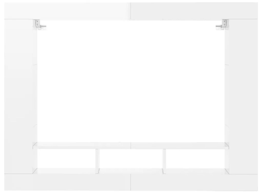 vidaXL Έπιπλο Τηλεόρασης Γυαλ. Λευκό 152x22x113 εκ. Επεξεργασμένο Ξύλο