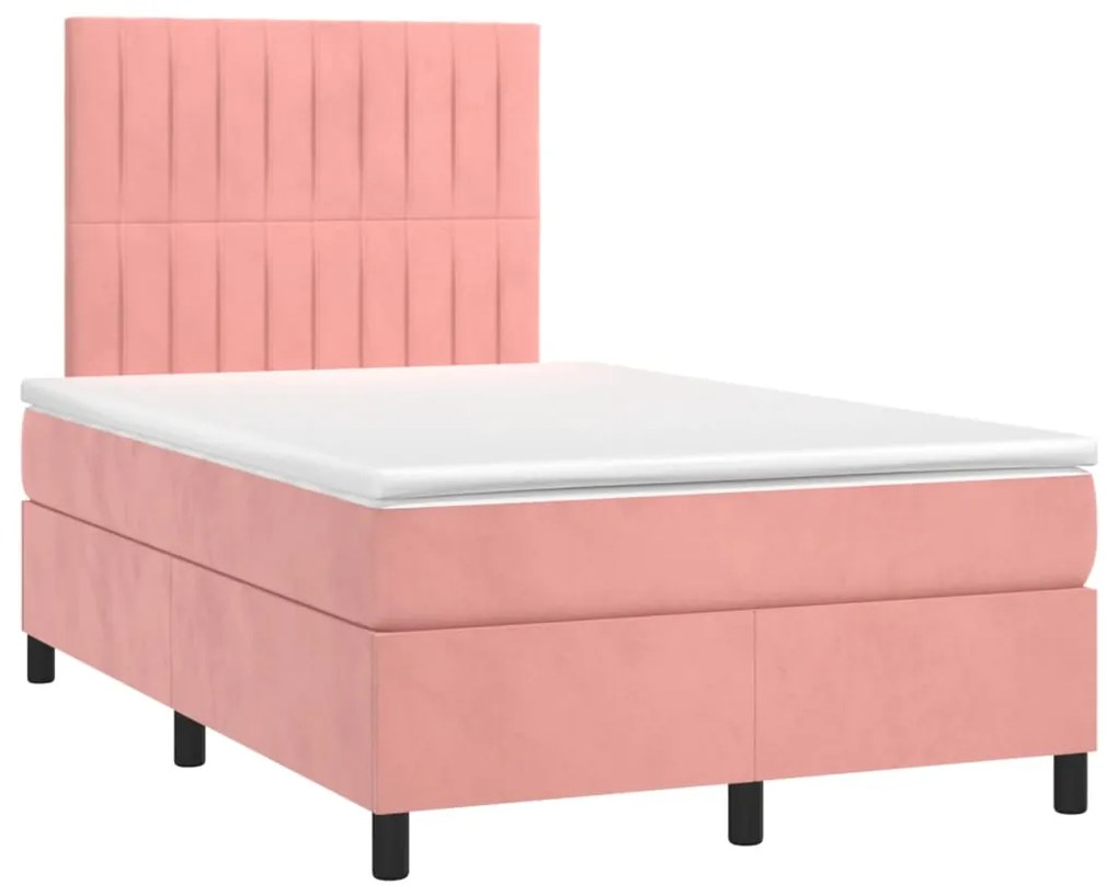 ΚΡΕΒΑΤΙ BOXSPRING ΜΕ ΣΤΡΩΜΑ ΡΟΖ 120X190 ΕΚ. ΒΕΛΟΥΔΙΝΟ 3270012