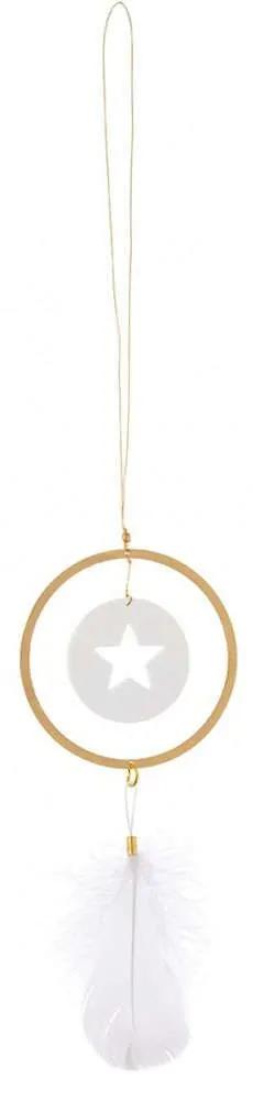 Στολίδι Χριστουγεννιάτικο Circle LBTRD0089617 Φ8cm White-Gold Raeder