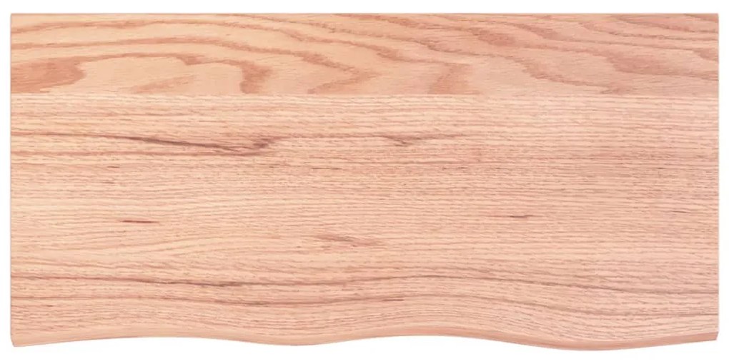 vidaXL Επιφ Τραπεζιού Αν Καφέ 100x50x(2-4)εκ. Επεξ. Μασίφ Ξύλο Δρυός
