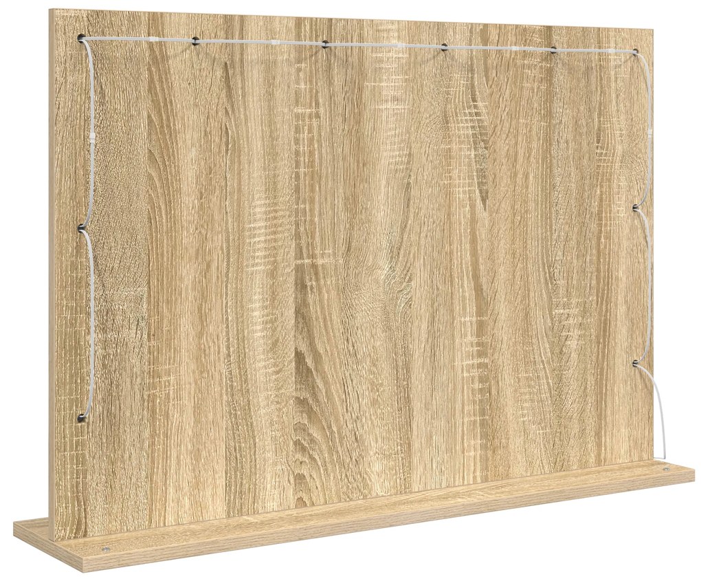 vidaXL Καθρέφτης Vanity  Sonoma oak Επεξεργασμένο ξύλο, Γυαλί