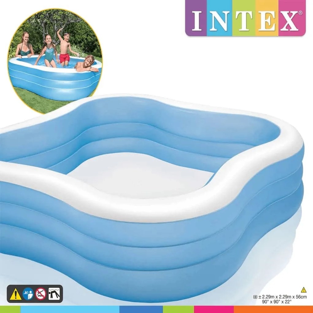 INTEX Πισίνα Κέντρο Κολύμβησης Beach Wave 229 x 229 x 56 εκ. 57495NP