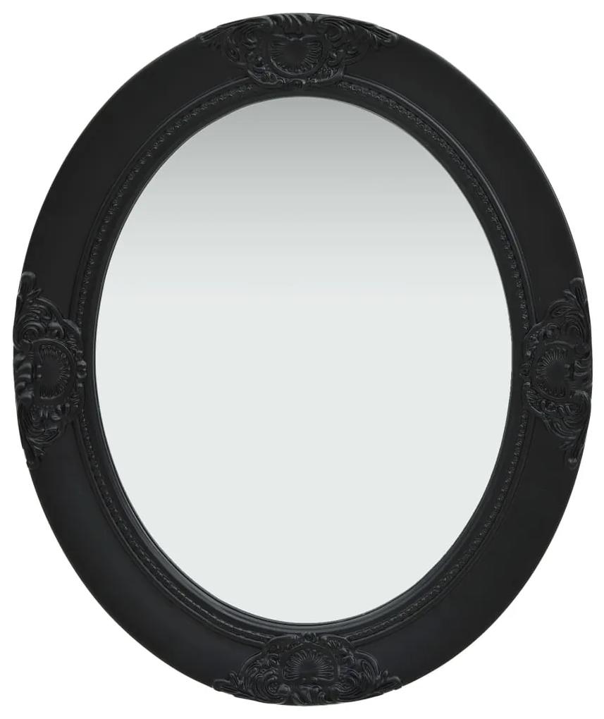 vidaXL Καθρέφτης Τοίχου με Μπαρόκ Στιλ Μαύρος 50 x 60 εκ.