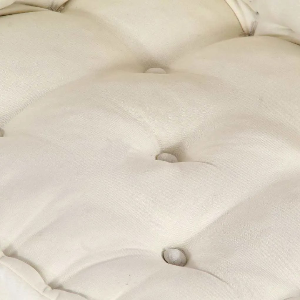 Modular Pouffe Cream 70x70x54 ύφασμα - Κρεμ