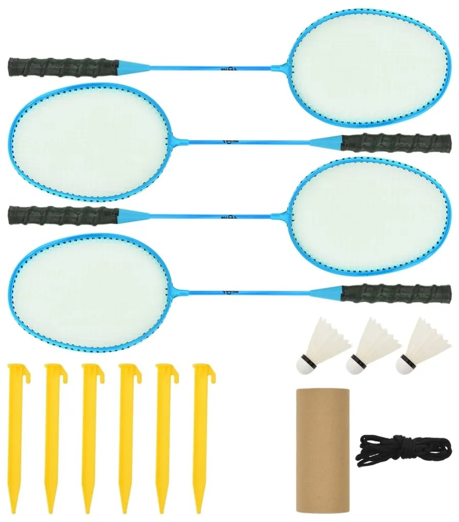 vidaXL Φιλέ Μπάντμιντον Κίτρινο και Μαύρο 600 x 155 εκ. Ύφασμα PE