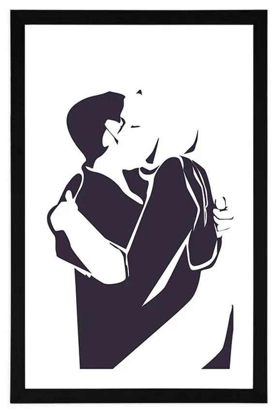 Αφίσα με πασπαρτού Ειλικρινής αγάπη - 30x45 white