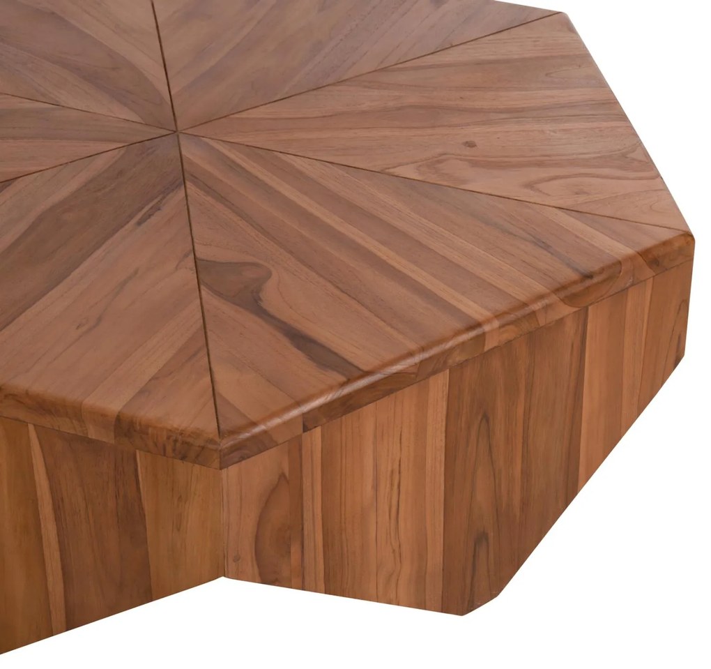 ΤΡΑΠΕΖΙ ΣΑΛΟΝΙΟΥ HEXAGON  ΞΥΛΟ ΤΕΑΚ ΣΕ ΦΥΣΙΚΟ 114x99x34Yεκ.