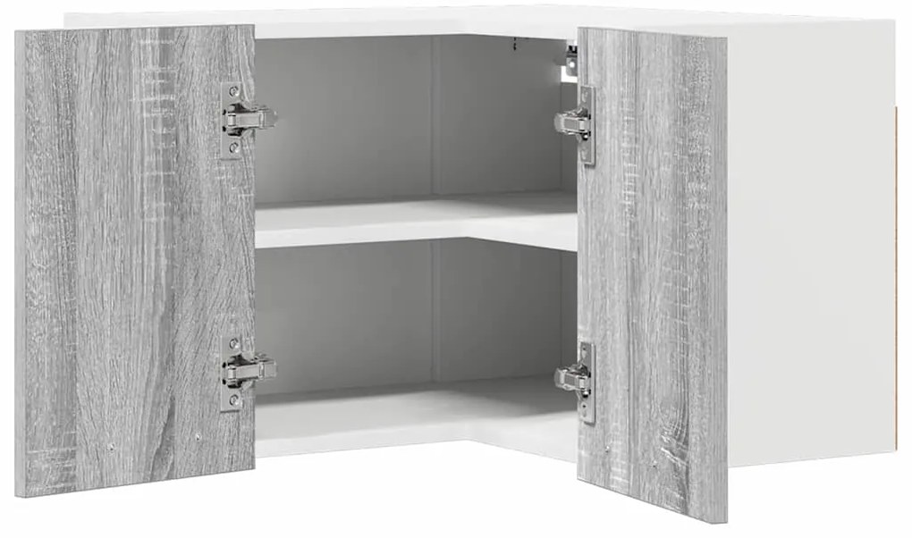 vidaXL Κρεμαστό ντουλάπι Riga Γκρι Σομόνα και Λευκό 57 x 57 x 40 εκ.