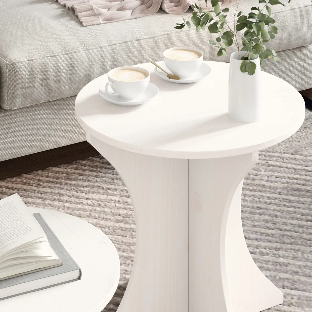 vidaXL Τραπεζάκι σαλονιού 2 pcs Λευκό 46 x 46 x 47 εκ