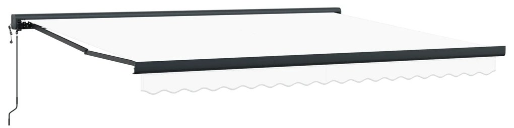 vidaXL Αυτόματη Ανασυρόμενη Τέντα Λευκή 400x300 cm