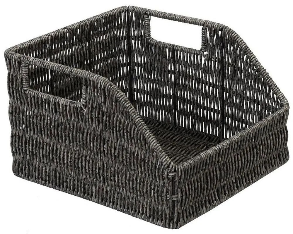 Καλάθι Με Λαβές KOD215 25x23x15cm Grey Espiel Ψάθα
