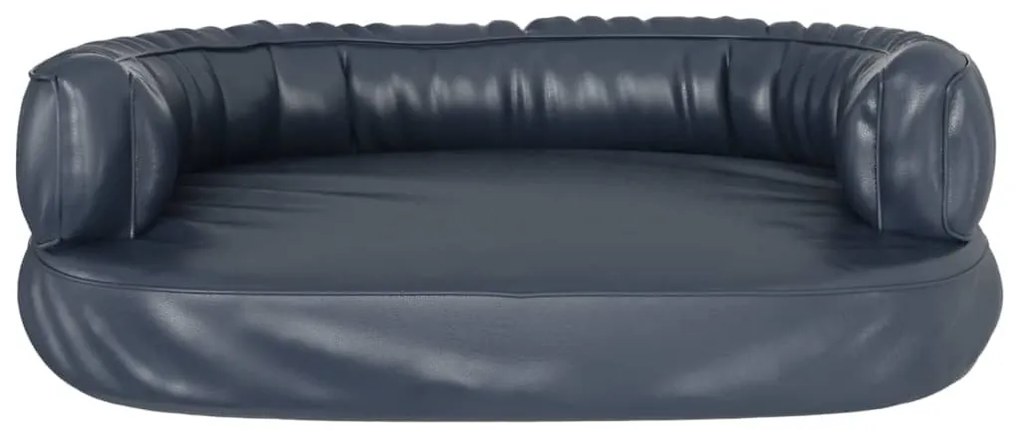 Εργονομικό Κρεβάτι Σκύλου Σκούρο Μπλε 75 x 53 εκ. Συνθετ. Δέρμα - Μπλε
