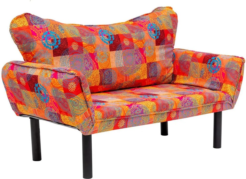 2-Seat Sofa-Bed Chatto - Patchwork Multicolor
