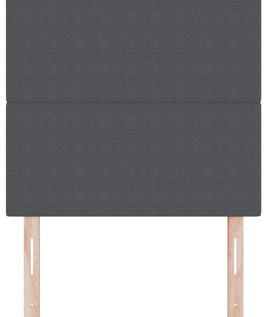 vidaXL LED Κεφαλάρι Σκοτεινό Γκρι 100 εκ Fabric Κορντούροι