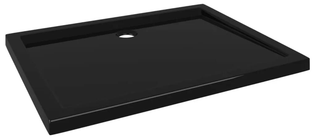 Βάση Ντουζιέρας Ορθογώνια Μαύρη 80 x 100 εκ. από ABS - Μαύρο