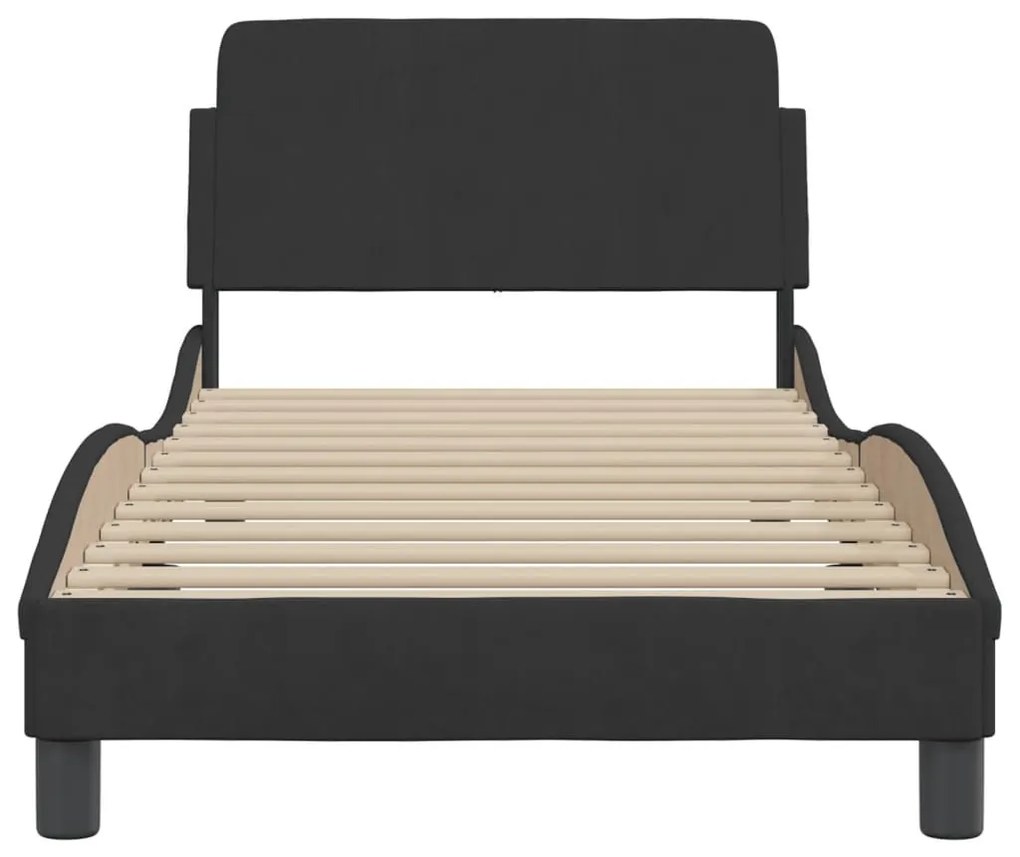 vidaXL Σκελετός Κρεβατιού με Κεφαλάρι Dover 90x190εκ. Βελούδινο