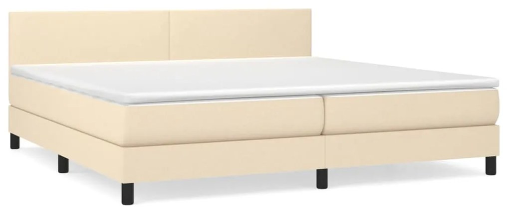 ΚΡΕΒΑΤΙ BOXSPRING ΜΕ ΣΤΡΩΜΑ ΚΡΕΜ 200X200 ΕΚ. ΥΦΑΣΜΑΤΙΝΟ 3139926