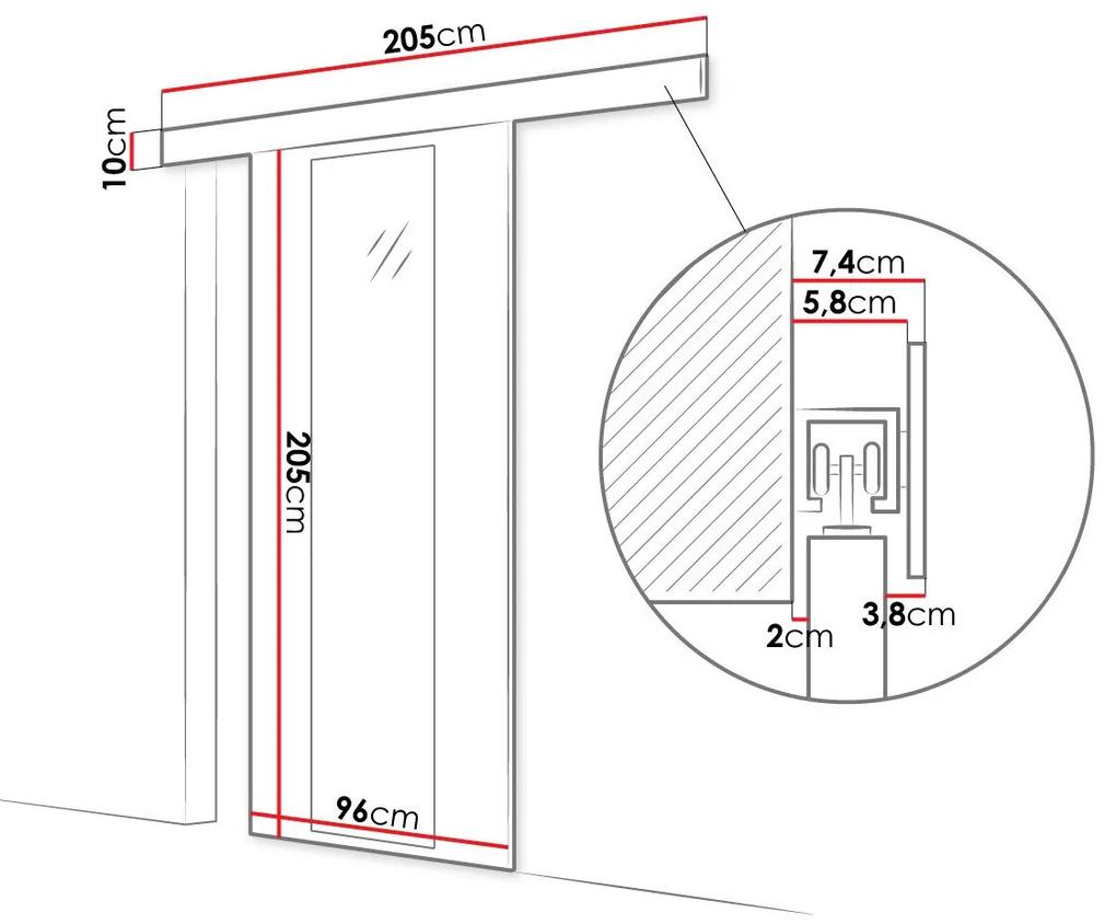 Συρόμενες πόρτες Atlanta 181, 33 kg, Άσπρο, Πλαστικοποιημένη μοριοσανίδα, Καθρέφτης, Αλουμίνιο | Epipla1.gr