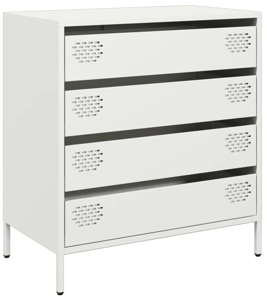 vidaXL Ντουλάπι Λευκό 68x39x73,5 εκ. από Χάλυβα Ψυχρής Έλασης
