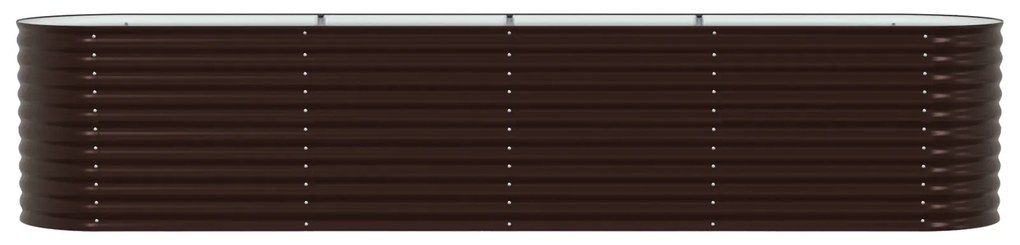 vidaXL Κήπος Ανυψωμένο Κρεβάτι Καφέ 400x80x81 εκ από Γαλβανισμένο Ατσάλι