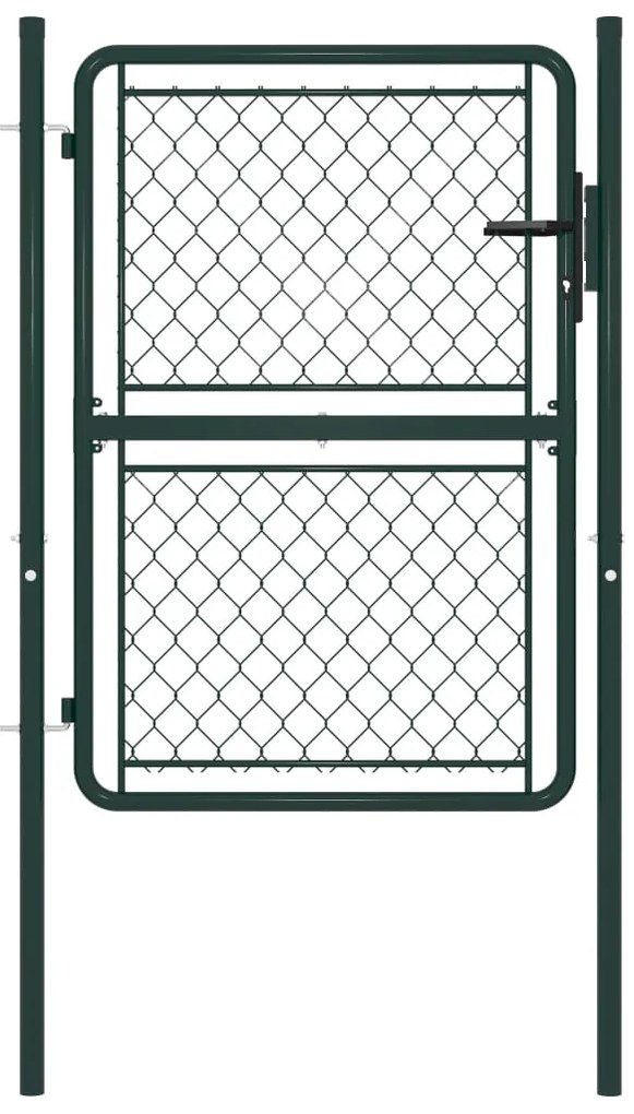 Πόρτα Κήπου Πράσινη 100x150 εκ. από Ατσάλι