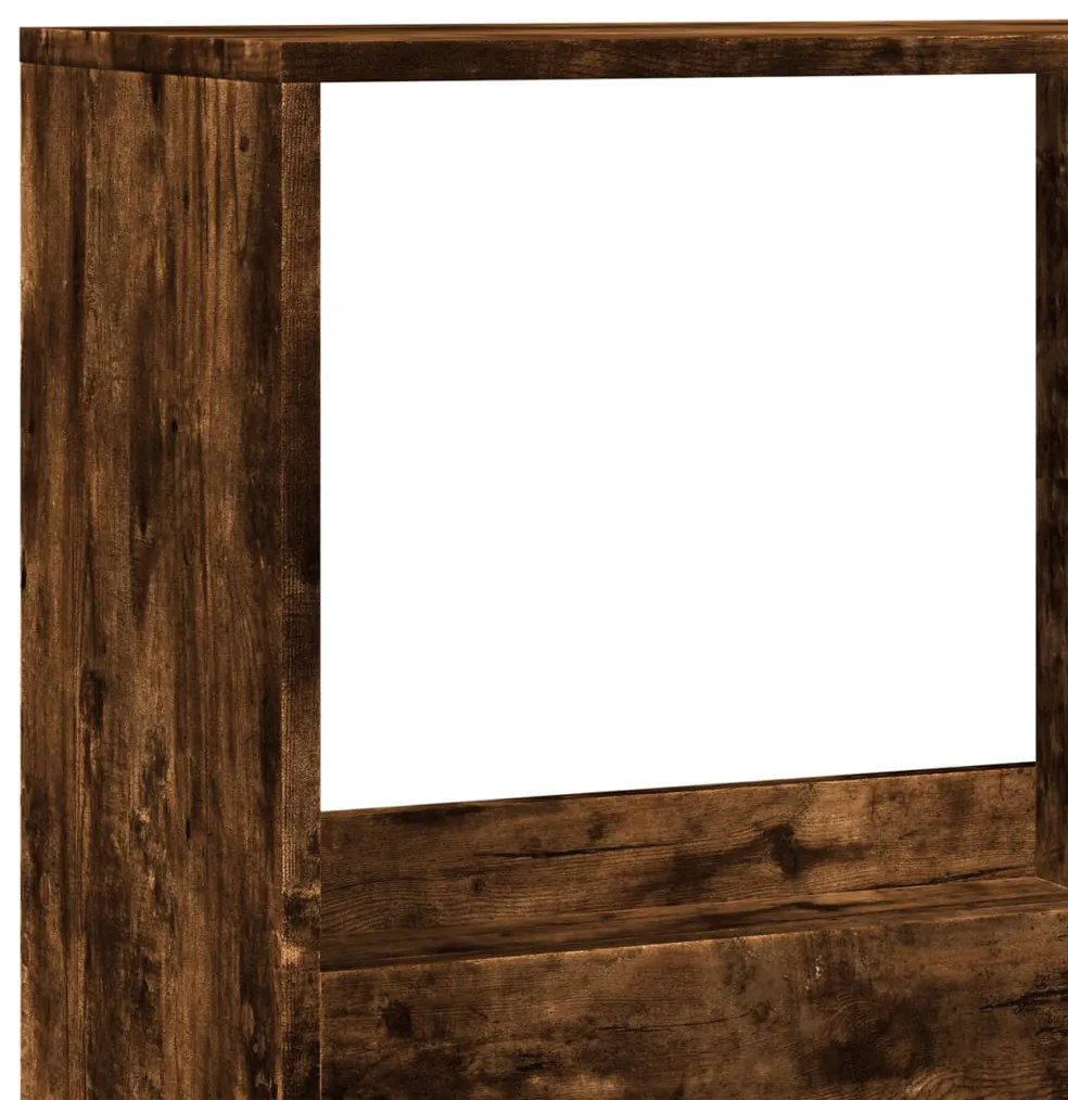 vidaXL Βιβλιοθήκη Καπνιστή Δρυς 100x33x175 εκ. από Επεξεργασμένο Ξύλο