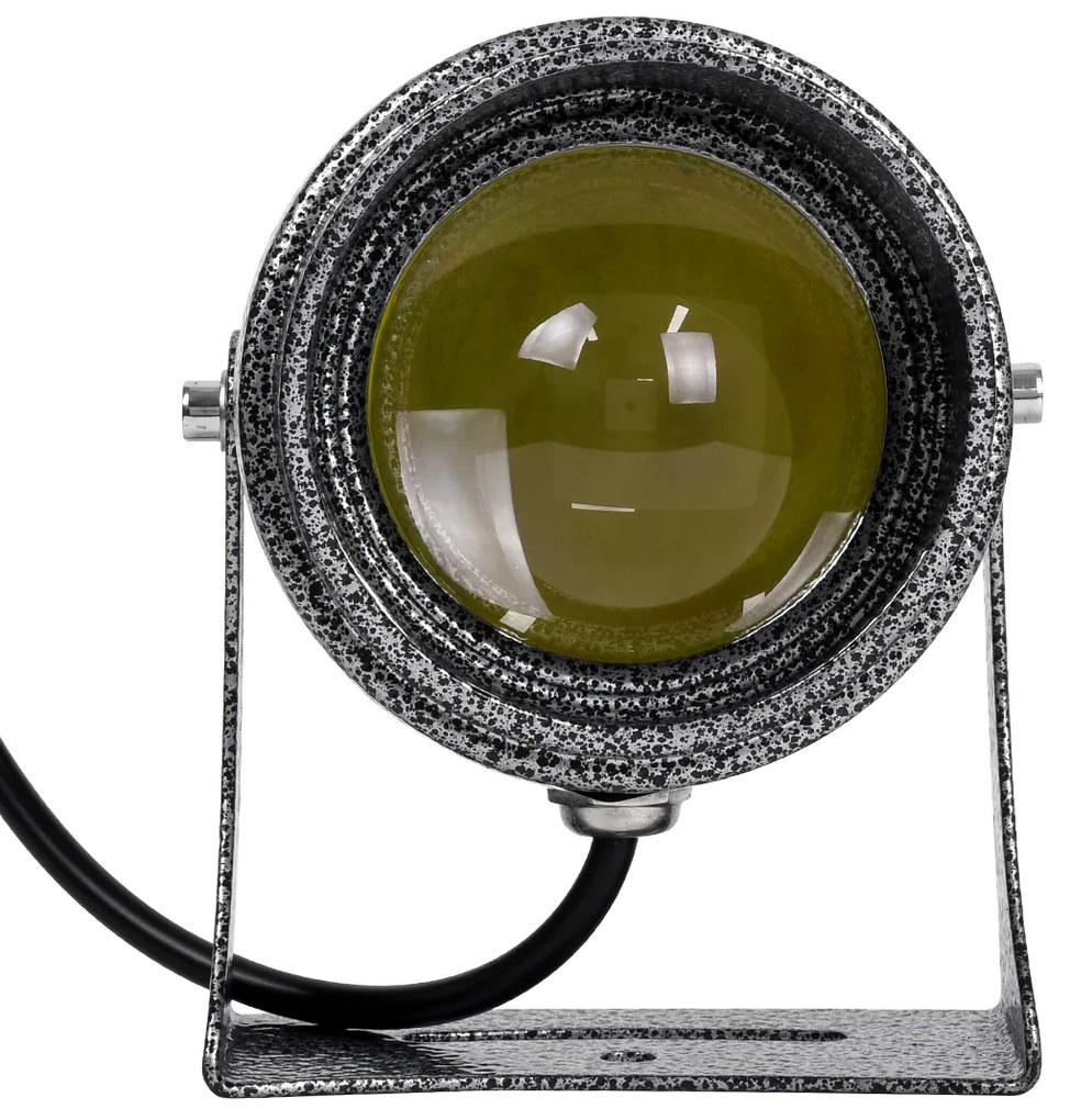 GloboStar SPOT-XENIA 90509 Σποτ Φωτισμου Wall Washer LED 16W 1600lm 3° DC 24V Αδιάβροχο IP65 Φ9 x Υ12cm Ψυχρό Λευκό 6000K - Σφυρήλατο Γκρι - 3 Years Warranty - 90509