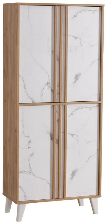 Intrahome Παπουτσοθήκη-ντουλάπι Kumen Intrahome oak μαρμάρου μελαμίνης 74x38x174εκ | SKU: INTRAPA-350111166