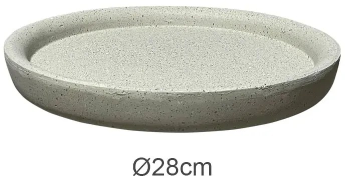 MarHome ΠΙΑΤΟ FIBER CLAY ΜΠΕΖ-ΓΡΑΝΙΤΗ ΣΤΡΟΓΓΥΛΟ ΓΙΑ ΚΑΣΠΩ - Φ25x3.5cm 5/ΚΙΒ  06-23225-5