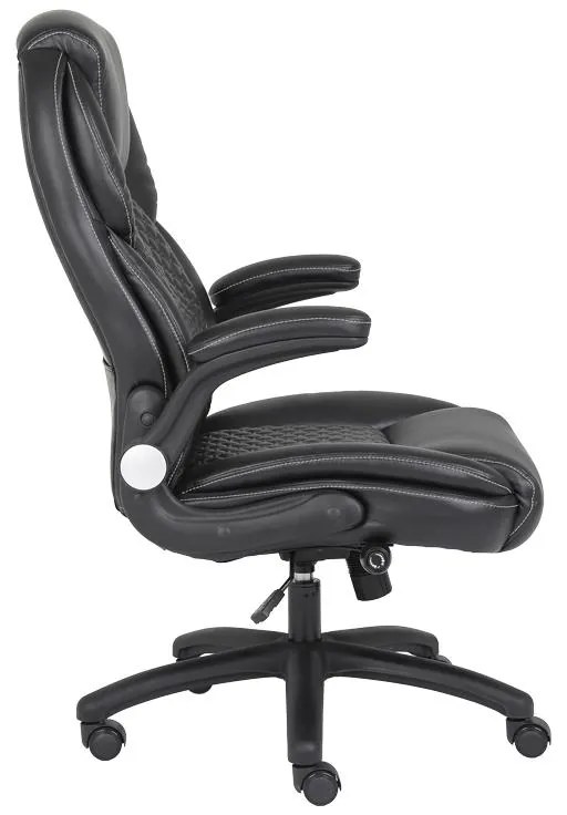 Καρέκλα γραφείου διευθυντή Desain pu σε μαύρη απόχρωση 74x73x108-116εκ 74x73x116 εκ.