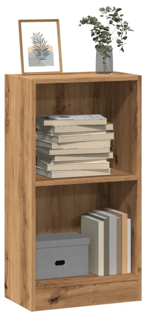 Βιβλιοθήκη Αρτισιανή Δρυς 40x24x76 εκ. από Επεξεργασμένο Ξύλο