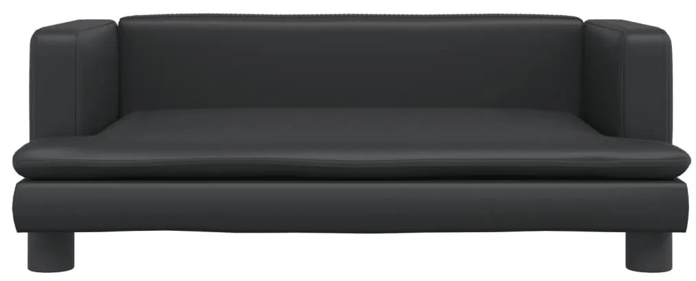vidaXL Καναπές Παιδικός Μαύρος 80 x 45 x 30 εκ. από Συνθετικό Δέρμα