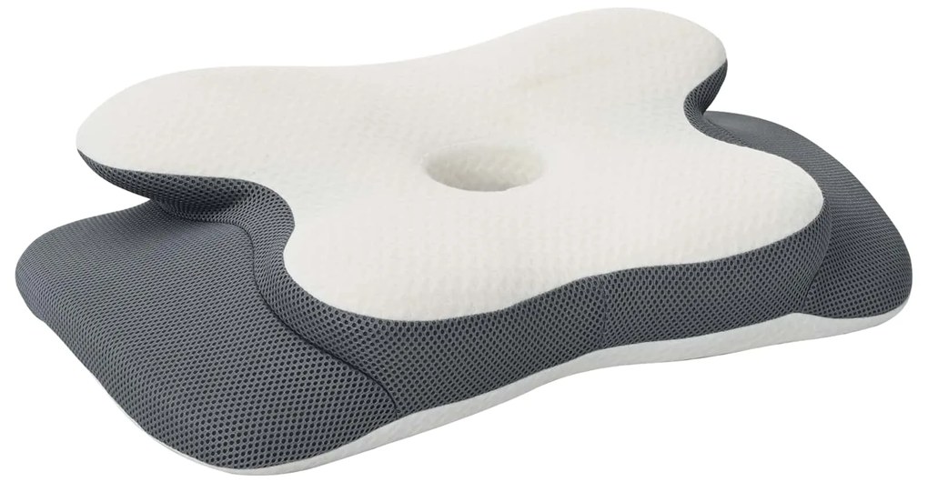 vidaXL Μαξιλάρι με μαξιλάρι Λευκό 60 x 37 x 13 εκ. Πολυεστέρας