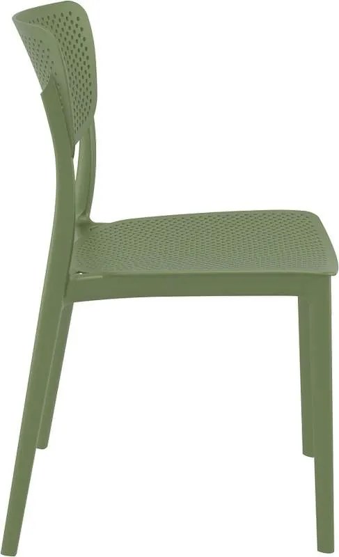 Καρέκλα Πολυπροπυλενίου Lucy Olive Green 45Χ53Χ82εκ.