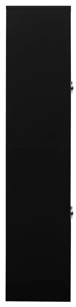 vidaXL Ντουλάπα Γραφείου Μαύρη 90 x 40 x 180 εκ. Ατσάλινη