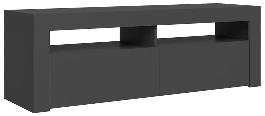 vidaXL Έπιπλο Τηλεόρασης με LED Γκρι 120 x 35 x 40 εκ.