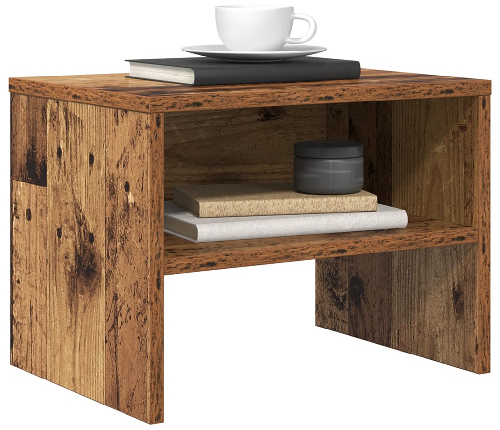 vidaXL Κομοδίνο 2 pcs Παλαιό ξύλο 40 x 40 x 30 cm Επεξεργασμένο ξύλο