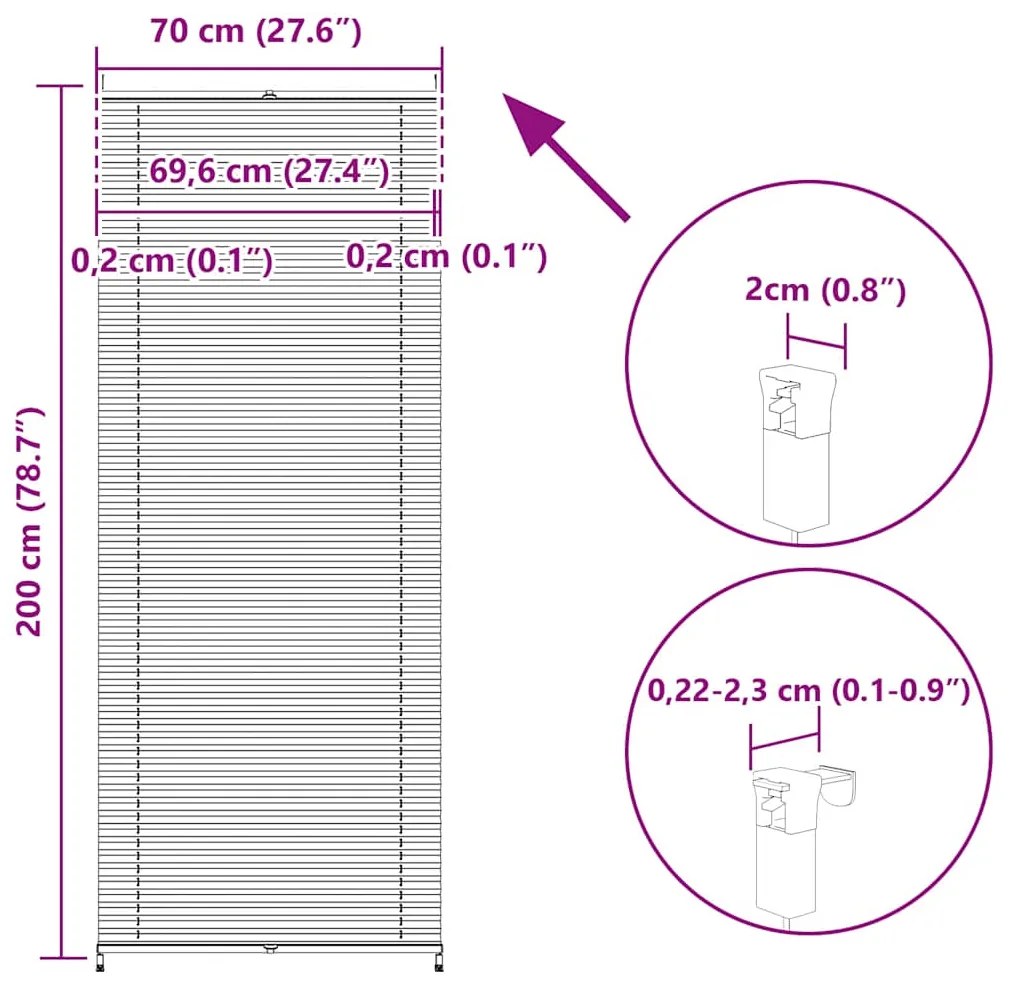 ΣΥΣΤΗΜΑ ΣΚΙΑΣΗΣ ΠΛΙΣΕ ΚΡΕΜ 70 X 200 ΕΚ. 240632