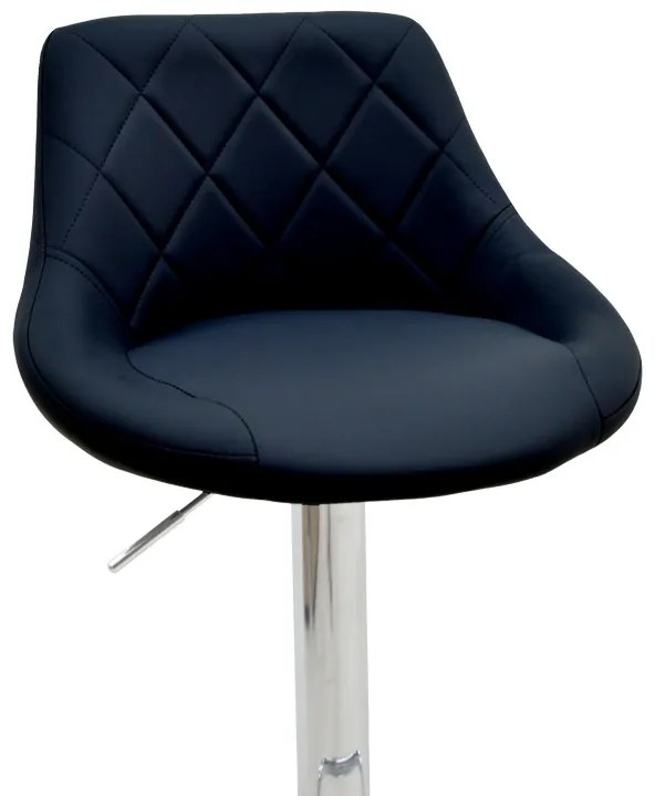 Σκαμπό μπαρ Runo πτυσσόμενο μαύρο pu-βάση χρωμίου 47x49x112