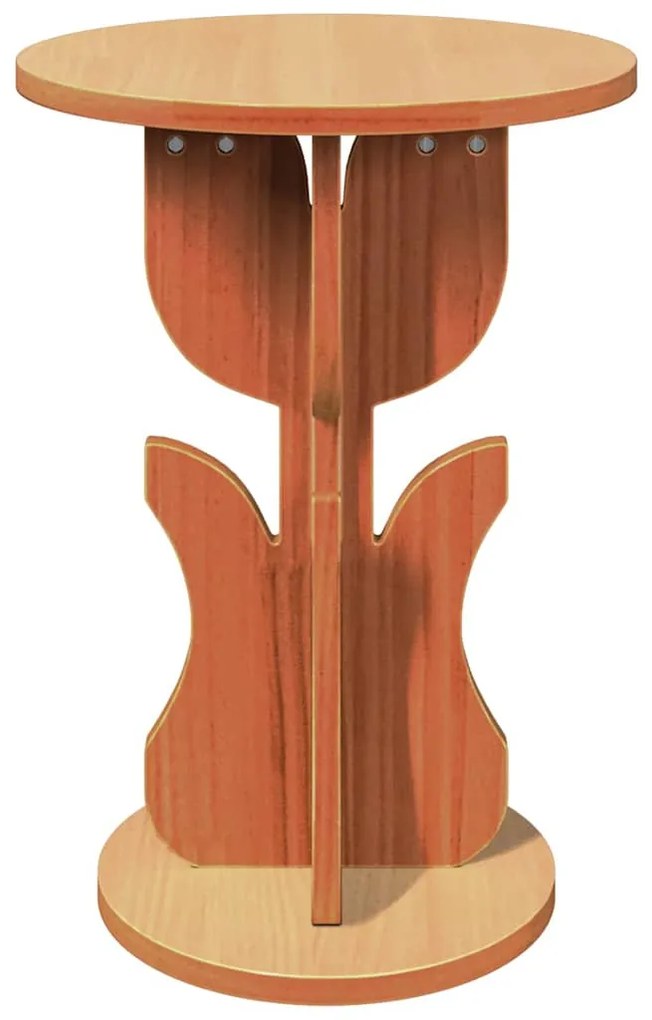 vidaXL Τραπεζάκι Πλευράς Καφέ κεριού 39.5 x 39.5 x 53.5 εκ