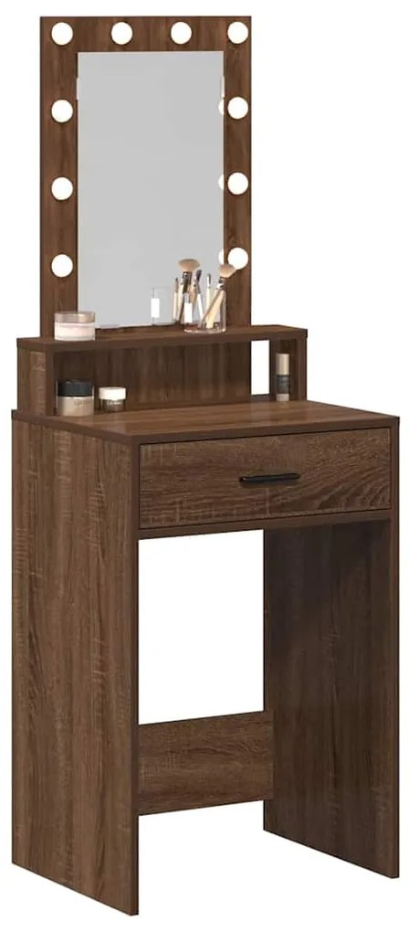 vidaXL Τραπέζι περιποίησης Καφέ 50 x 41 x 140 εκ. Επεξεργασμένο ξύλο